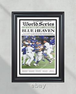 2020 L. A. Dodgers World Series Champions Framed Newspaper Cover Print