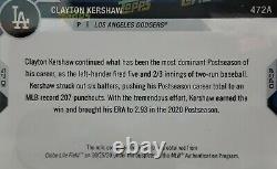 2020 Topps Now World Series CLAYTON KERSHAW Game Used Base Relic /99