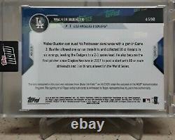 2020 Topps Now World Series WALKER BUEHLER Auto Game Used Base Relic Blue /49