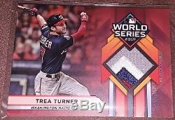 2020 Topps Series 1 Trea Turner World Series Champion Relic Jersey Patch # 24/25