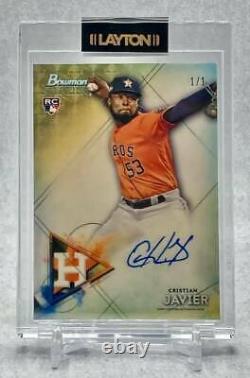 2021 Bowman Sterling Cristian Javier SUPERFRACTOR RC AUTO 1/1 WORLD SERIES