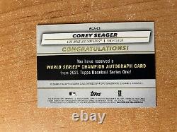 2021 Topps Series 1 Corey Seager World Series Champions Auto 23/50 DODGERS