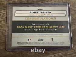 2021 Topps Series 1 WCA-BT Blake Treinen Auto #/50 World Series Champion Dodgers