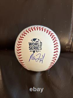 2021 World Series Baseball, Max Fried+Vaughn Grissom Signed Autograph, JSA COA
