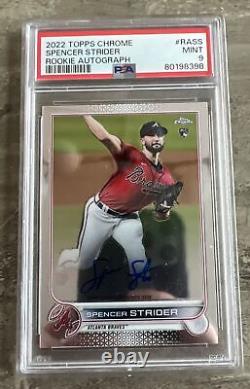 2022 Topps Chrome Spencer Strider Rookie RC Auto #RASS PSA 9