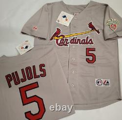 20328 St Louis Cardinals ALBERT PUJOLS 2011 World Series Baseball Jersey GRAY