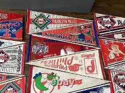 25 Vintage Phillies Baseball Pennants 1970s+ Phanatic World Series Ashburn Kruk
