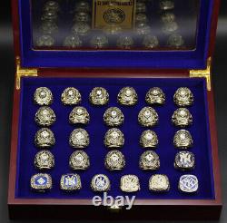 27pcs New York Yankees Baseball MLB World Series Champion Ring Size11 Boxed Gift