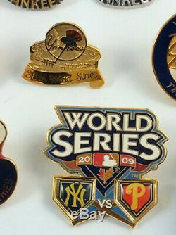 35 Vintage New York Yankees press pins 1938 2009 World Series & All Star game