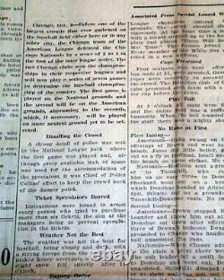 (6) 1906 Crosstown WORLD SERIES Chicago White Sox vs. Cubs BASEBALL Newspapers