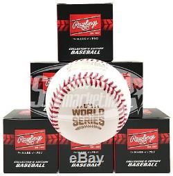 (6) Rawlings 2016 World Series Official MLB Game Baseball Boxed