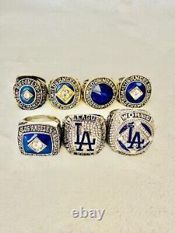 7 LA Dodgers World Series Championship Ring Set, ? SHIP 1955-2020
