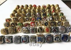 80pcs 1906 to 2019 World Series Baseball Team Ring Souvenir Set Fan Men Gift