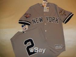 91118 New York Yankees DEREK JETER 2009 WORLD SERIES Baseball Jersey GRAY New