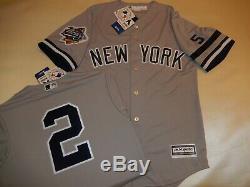 9710-1 New York Yankees DEREK JETER 1999 WORLD SERIES Baseball Jersey GRAY