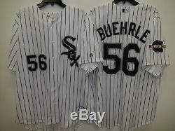 9710 MAJESTIC White Sox MARK BUEHRLE 2005 WORLD SERIES Sewn Baseball Jersey WHT