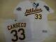 9927 Oakland A's Jose Canseco 1989 World Series Baseball Jersey New White