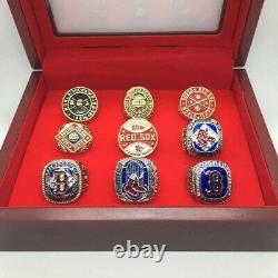 9Pcs Set Boston Red Sox World Series Baseball Championship Ring Fan Souvenirs