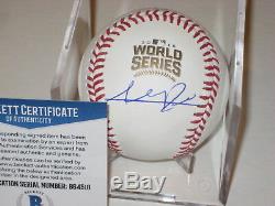 ADDISON RUSSELL (Cubs) Signed 2016 WORLD SERIES Baseball with Beckett COA