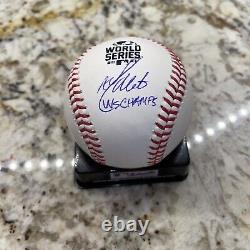 AJ Minter Autographed Baseball 2021 World Series Baseball Atlanta Braves MLB