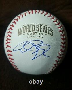 ALEX GORDON signed 2014 World Series Baseball KANSAS CITY ROYALS withCOA