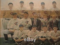 ANTIQUE 1929 CHICAGO CUBS BASEBALL PHOTO LITHO HORNSBY HoF WORLD SERIES TEAM IL