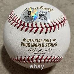 Adam Wainwright Signed 2006 World Series Baseball Cardinals Uncle Charlie BAS