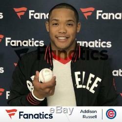 Addison Russell Cubs Signed 2016 MLB World Series Baseball Fanatics