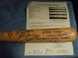 Adirondack 1968 World Series Champs Detroit Tigers Signed Baseball Bat 19 Autos