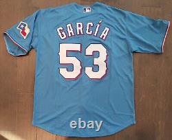 Adolis Garcia #53 Texas Rangers Stitched Blue 2023 World Series Patch Jersey