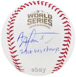 Albert Almora Signed Rawlings 2016 World Series Baseball with2016 Champs- (SS COA)