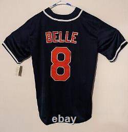 Albert Belle 1995 Cleveland Indians World Series Jersey Blue Large