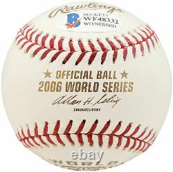 Albert Pujols Autographed 2006 World Series Baseball Cardinals Beckett 185825