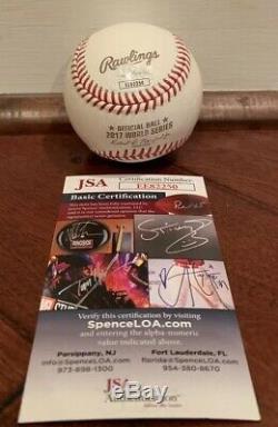 Alex Bregman Autographed Rawlings 2017 World Series Baseball Astros JSA COA