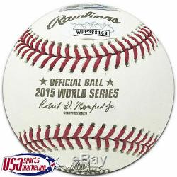Alex Gordon Royals Signed Game 1 HR 2015 World Series Game Baseball JSA Auth