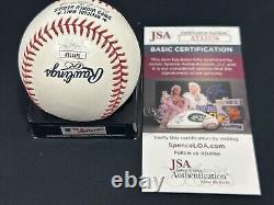 Andrew Heaney Signed 2023 World Series Baseball Rangers Autograph Auto JSA COA