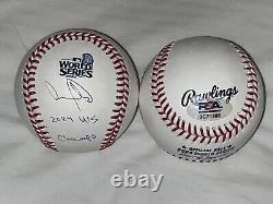 Andy Pages Dodgers Auto Signed 2024 World Series Baseball PSA Witness WS Champs