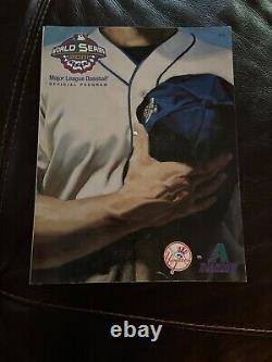 Arizona Diamondbacks Yankees 2001 MLB World Series Game 7 Ticket Framed Program