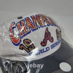 Atlanta Braves 1995 MLB World Series Champions Logo 7 Snapback Baseball Hat Cap