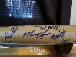 Atlanta Braves'95 World Series Team Signed Cooperstown Baseball Bat PSA LOA