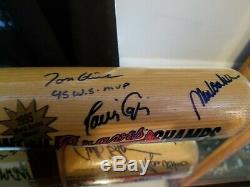 Atlanta Braves'95 World Series Team Signed Cooperstown Baseball Bat PSA LOA