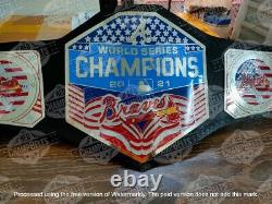 Atlanta Braves MLB World Series Championship Belt Adult Size 2mm Brass