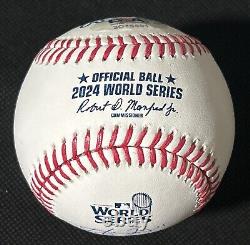 Austin Barnes Signed 2024 World Series Baseball Dodgers 2x Champion Psa/dna New