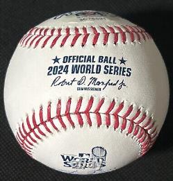 Austin Barnes Signed 2024 World Series Baseball Dodgers 2x Champion Psa/dna New