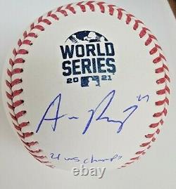 Austin Riley Signed 21 WS Champs World Series Baseball Braves MLB HOLO