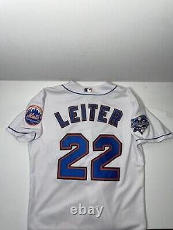 Authentic 2000 New York Mets Jersey AL Lieter World Series Jersey SZ L Rawlings