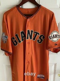 Authentic Majestic Cool Base San Francisco Giants World Series 2010 Size 48