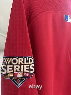 Authentic Majestic On Field Therma Base Phillies pullover World Series 2009