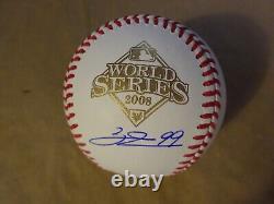 Autographed So Taguchi Signed 2008 World Series Baseball Phillies JSA COA