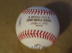 Autographed So Taguchi Signed 2008 World Series Baseball Phillies JSA COA